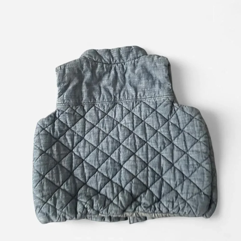 Baby Gap Blue denim quilted vest